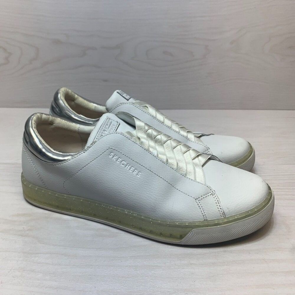 Skechers Eden LX Womens 10 Gade White Womens‎ Athletic Court Classics Sneaker